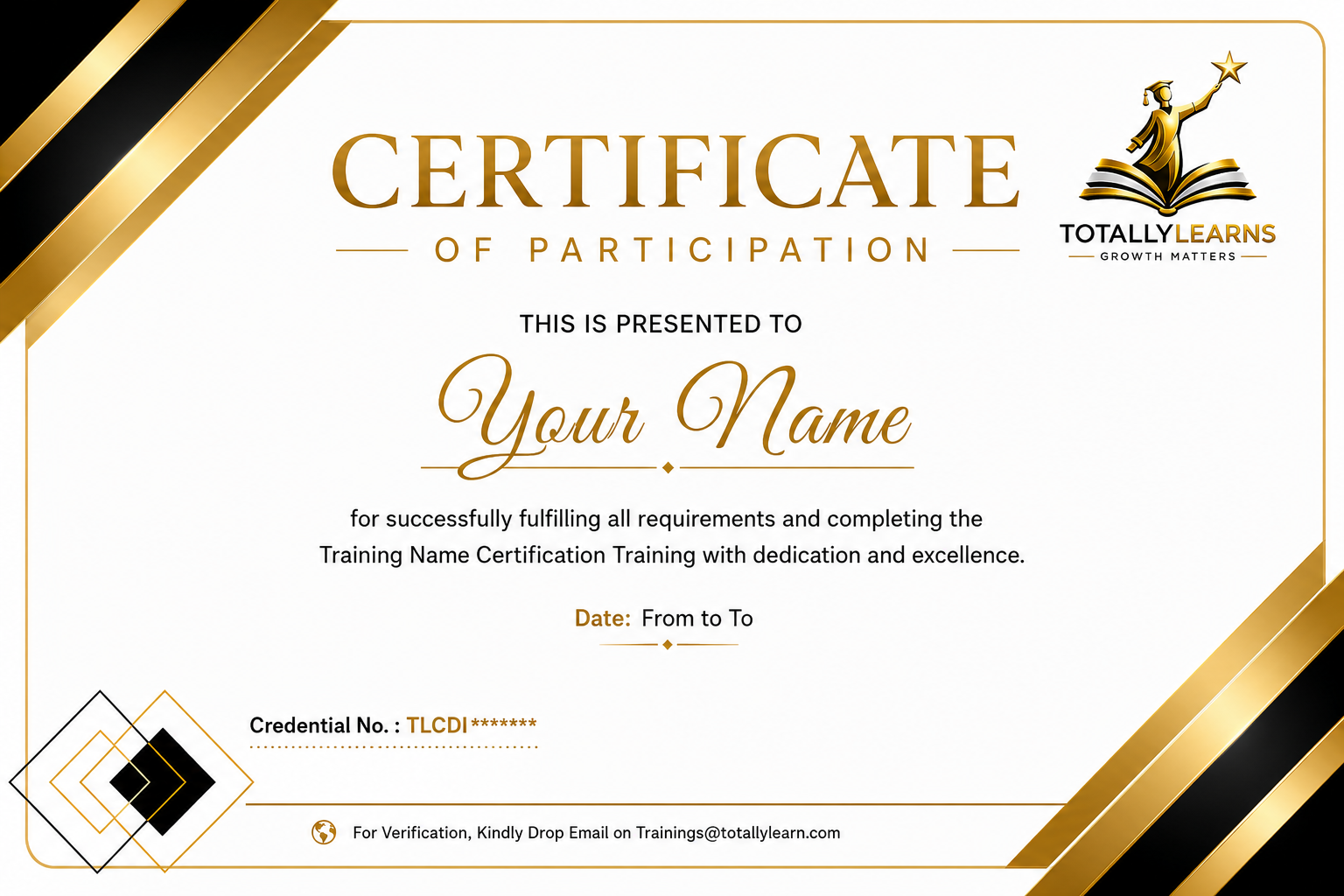 Course completion certificate sample